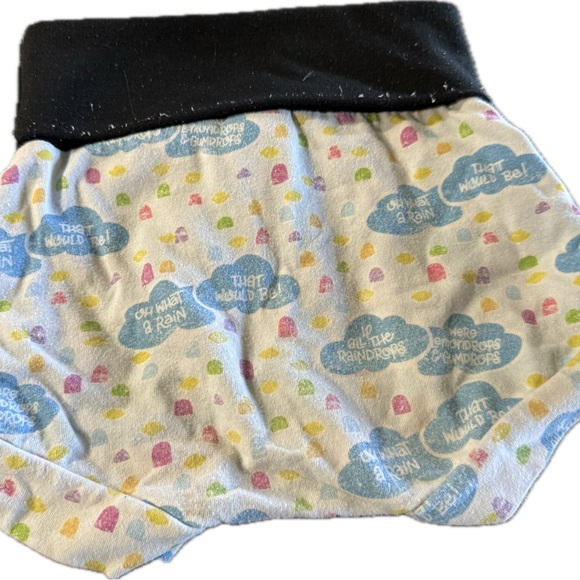 Hazel Bleu Kids Cloud Print Shorts - Black and Blue - Picture 2 of 5